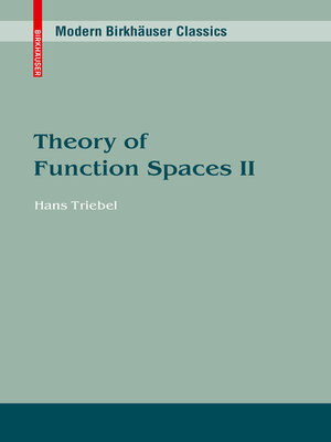 cover image of Theory of Function Spaces II